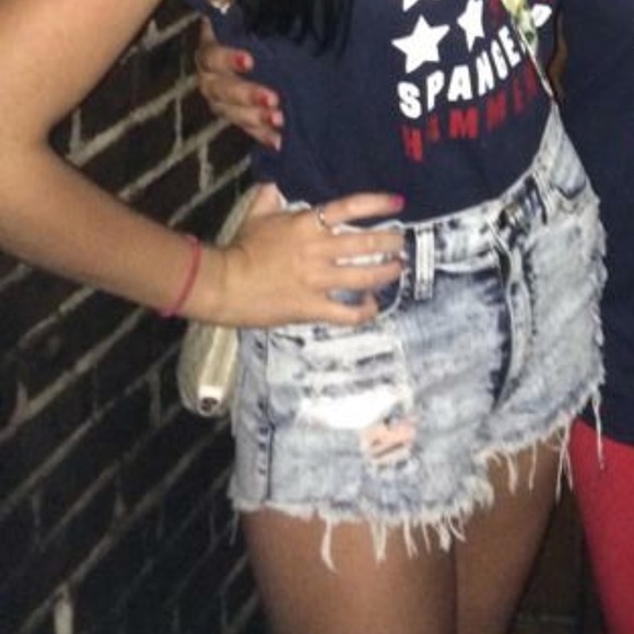 Vintage look high waisted American jean shorts - Picture 4 of 5